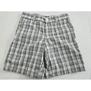 Dickies Boys Size 5 Black/white Plaid Shorts